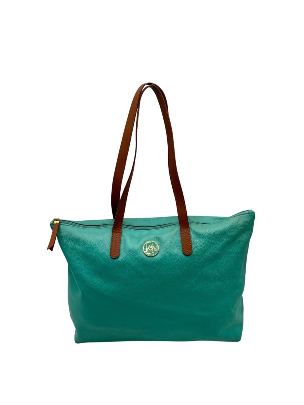 Joy Susan Blue Pebbled Faux Leather Tote With Matching Crossbody Bag